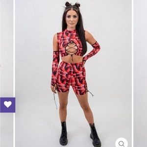NWT Suxceed Womens RED PILL OUTFIT
